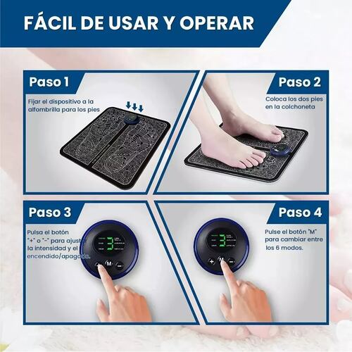 Masajeador Pies Recargable Spa Portátil Control Eléctrico