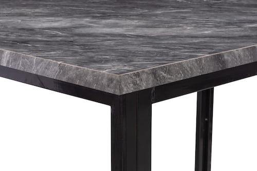 Comedor Tunez Gris 4 Sillas Tubular Negro.