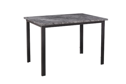 Comedor Tunez Gris 4 Sillas Tubular Negro.