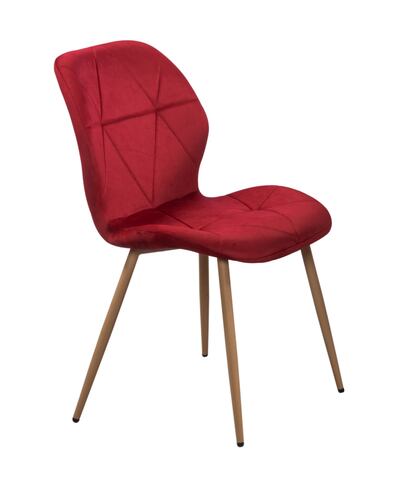 Comedor Malibu Rojo 4 Sillas Rectangular Tubular.