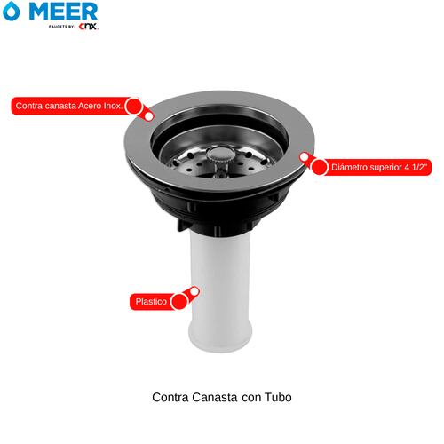 CNX Kit de Instalación de fregadero (para Tarja de una Tina), Incluye 2x Mangueras, 2x Válvulas ángulares, 1x Media Trampa con salida flexible, 1x Empaque, 1x Cinta de Teflón