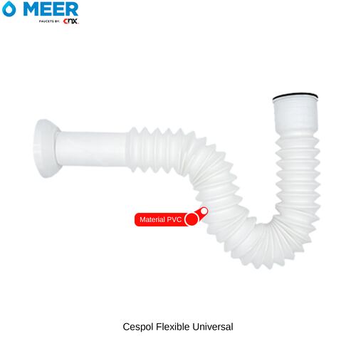 CNX Kit de Instalación de fregadero (para Tarja de una Tina), Incluye 2x Mangueras, 2x Válvulas ángulares, 1x Media Trampa con salida flexible, 1x Empaque, 1x Cinta de Teflón