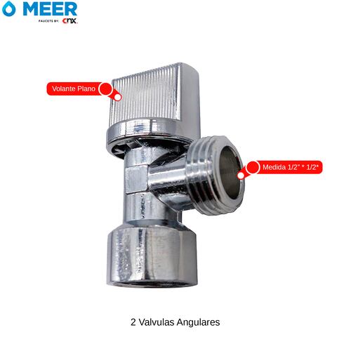 CNX Kit de Instalación de fregadero (para Tarja de una Tina), Incluye 2x Mangueras, 2x Válvulas ángulares, 1x Media Trampa con salida flexible, 1x Empaque, 1x Cinta de Teflón