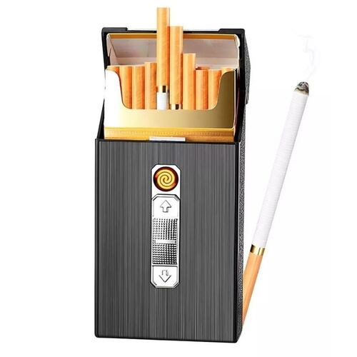 Cigarrera Con Encendedor Electrónico Usb Arco Plasma 2 Es 1