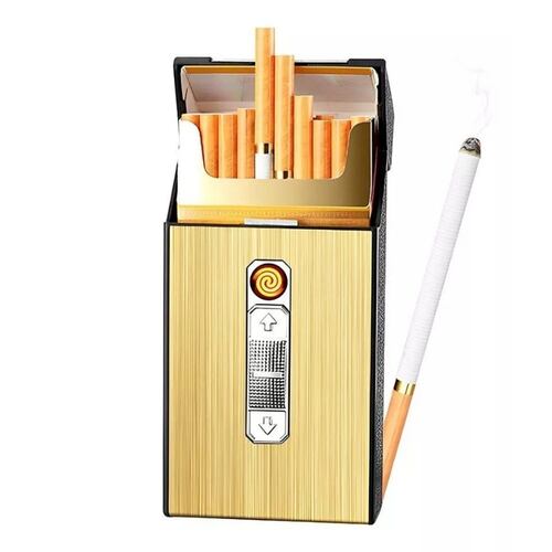 Cigarrera Con Encendedor Electrónico Usb Arco Plasma 2 Es 1