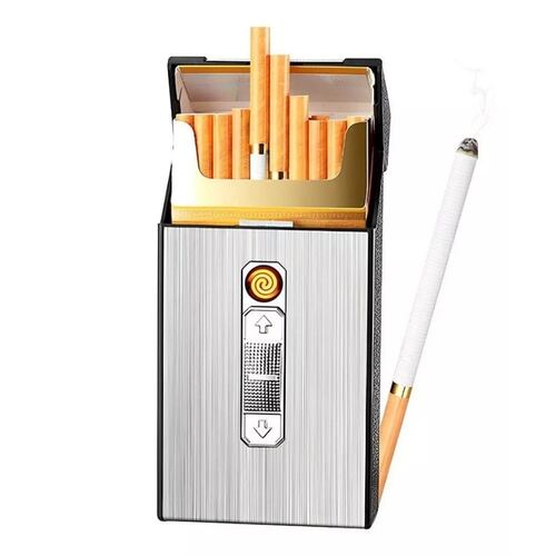 Cigarrera Con Encendedor Electrónico Usb Arco Plasma 2 Es 1