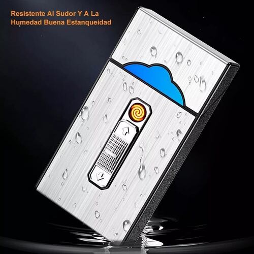 Cigarrera Con Encendedor Electrónico Usb Arco Plasma 2 Es 1