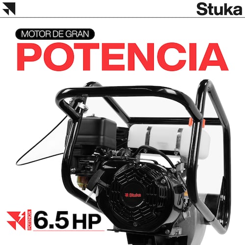 Stuka DORTMUND | Bailarina compactadora de cemento | 6.5 hp | 4 tiempos | MOTOR DE GRAN POTENCIA