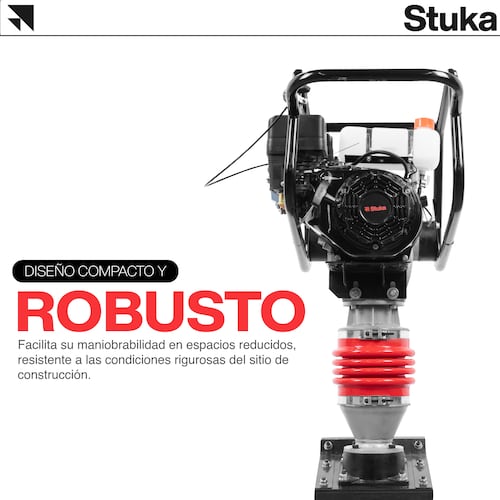 Stuka DORTMUND | Bailarina compactadora de cemento | 6.5 hp | 4 tiempos | MOTOR DE GRAN POTENCIA