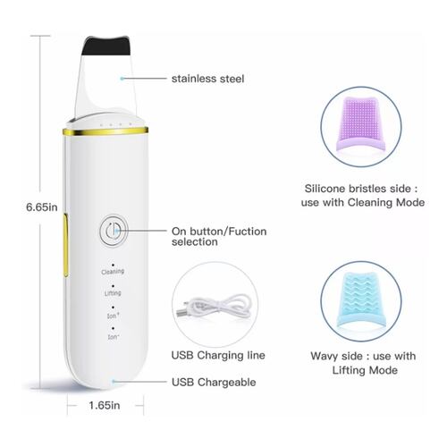 Limpiador Facial Peeling Ultrasónico Portatil 