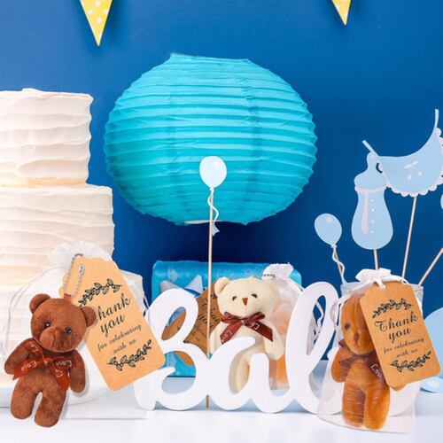 60 Osos De Peluche De Regalo Para Decoración De Baby Shower Marron