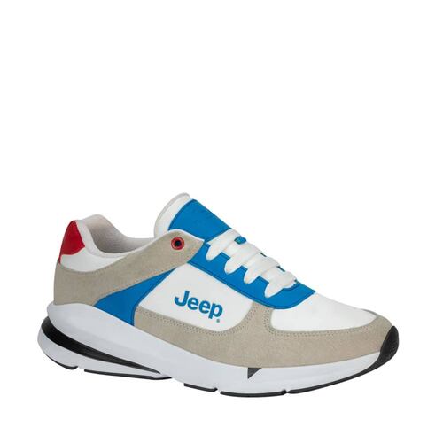 Tenis urbanos color blanco, choclos, marca Jeep, mod. 1106915