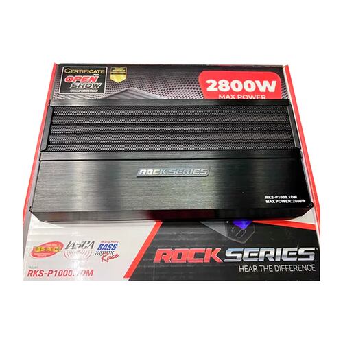 Mini Amplificador Digital Monoblock Rock Series RKS-P1000.1DM 2800 Watts Clase D 1 Ohm Performance S.