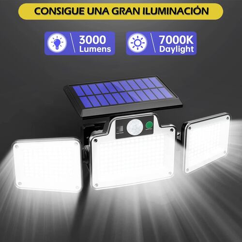 Lámpara Led Solar Suburbana Luminaria Alumbrado Sensor Modos