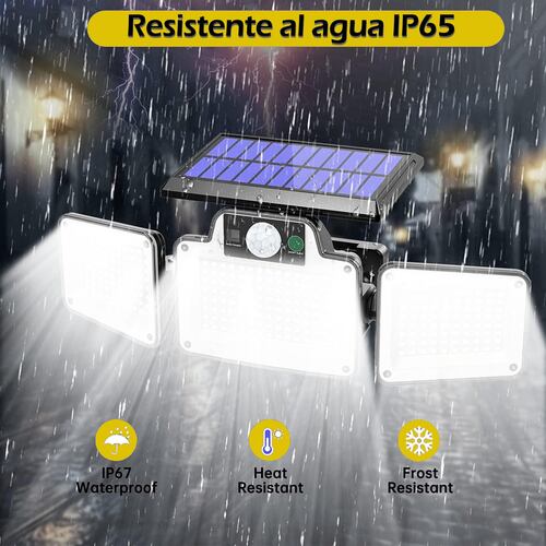 Lámpara Led Solar Suburbana Luminaria Alumbrado Sensor Modos