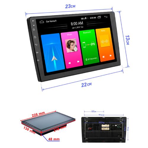 AUTOESTEREO VAK M709 2 DIN 9" ANDROID CARPLAY CAMARA GPS.