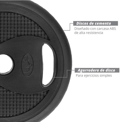 Altera 40 Kg Set de Pesas y Mancuernas Cemento 6 en 1 Ajustables con Varilla de Conexión y Discos de Pesas Ejercicio en Casa Gimnasio