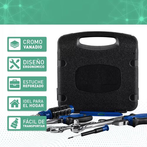 Set De Herramientas Manuales Gadnic Kit Estuche 189 Piezas