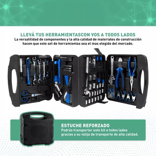Set De Herramientas Manuales Gadnic Kit Estuche 189 Piezas