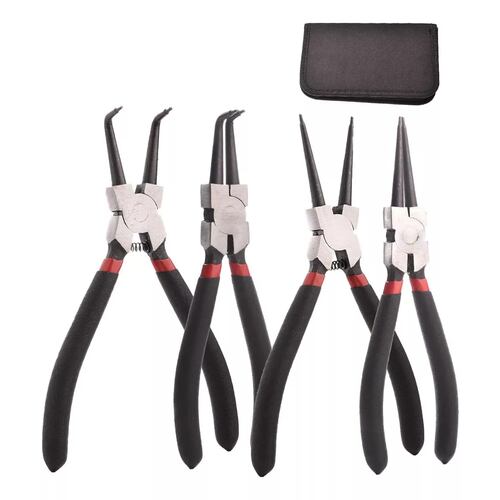 Kit Pinzas Para Seguros De Anillo | 180 Mm | 4pz |acero