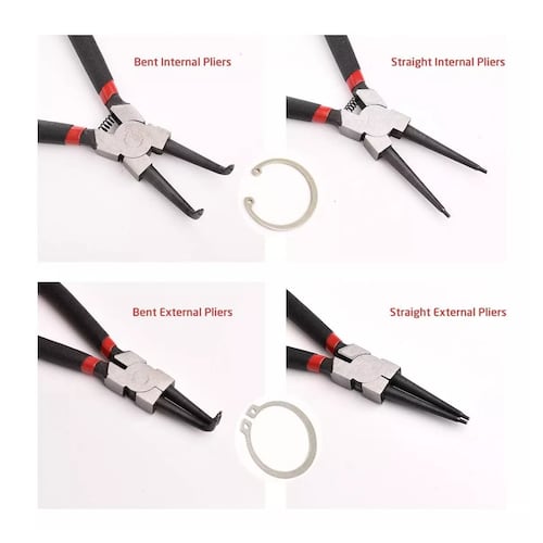 Kit Pinzas Para Seguros De Anillo | 180 Mm | 4pz |acero