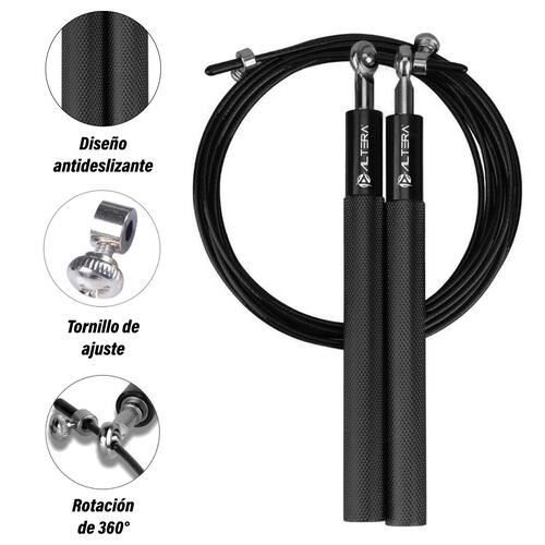 Cuerda para Saltar Aluminio Crossfit Ajustable 3m | Cuerda de Salto Funcional para Crossfit, Fitness, Box.