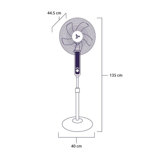 Ventilador de Pedestal Blanco Apolo 16 pulgadas Masterfan