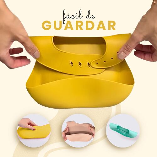 Babero para bebe de silicona grado alimenticio Bpa Free 3 pzas (niña I niño).
