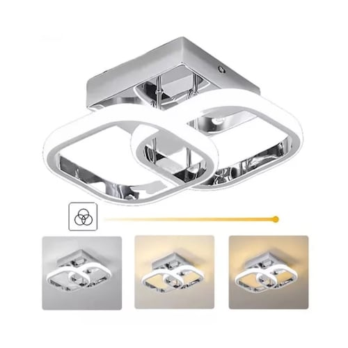 Lámpara Techo Moderna Baño Regulable Lampara Colgante 3 Tone gris 