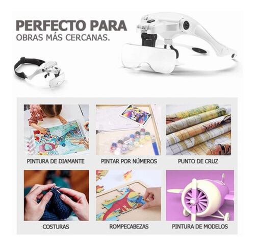 Lentes Lupa Luz Led,pestañas,microblading,dental, Depilación 