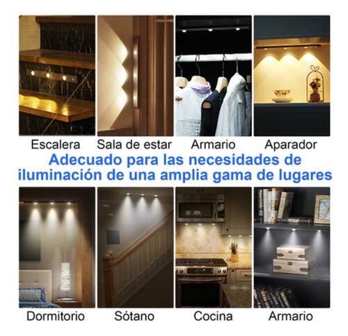Barra De Luz Led Inteligente Con Sensor De Cuerpo Humano balnco