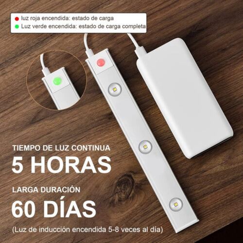 Barra De Luz Led Inteligente Con Sensor De Cuerpo Humano balnco