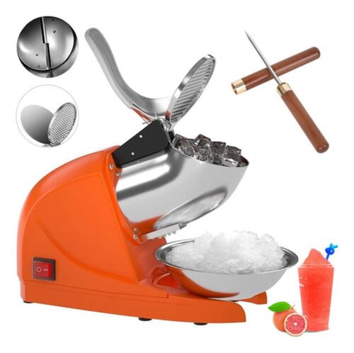 Maquina Raspados Triturador Hielo Triturador Cuchillo Doble ROJO