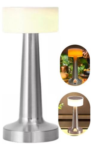 Lámpara De Mesa Decoración Restaurante Ambiente Led Lu plata 