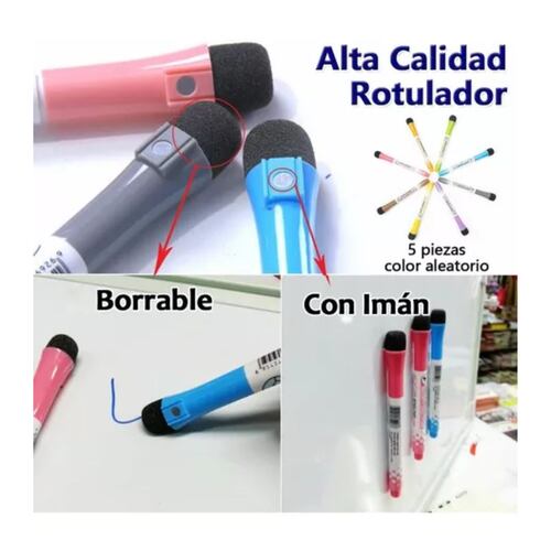 Pizarrón Calendario Magnético Planeador Pizarra Con Marcador NEGRO.