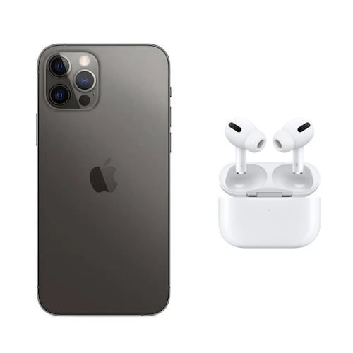 Apple IPhone 12 Pro Negro 128GB Reacondicionado Con Audífonos Airpods 4 de regalo con calidad premium .