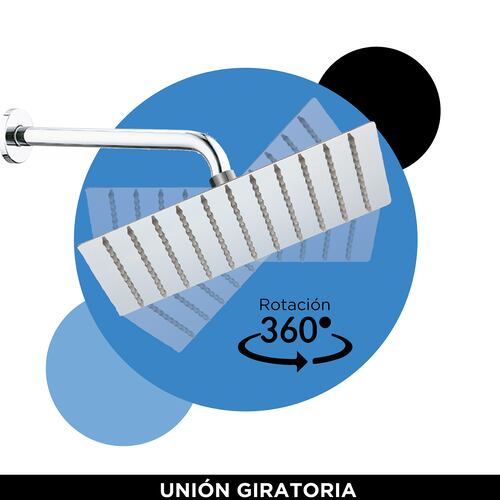 MEER Faucets by CNX | Juego de Regadera de Acero Inoxidable con Mezcladora Monomando y Toallero, Incluye Tubo para Regadera.