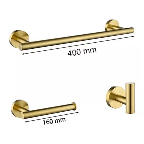 Juego De Accesorios De Baño De Acero Inoxidable Dorado, 5 Pz dorado
