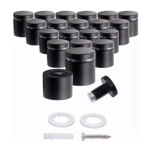 20 Pcs De Chapetones De 25 X 25 Mm Para Montaje De Herrajes negro