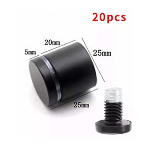 20 Pcs De Chapetones De 25 X 25 Mm Para Montaje De Herrajes negro