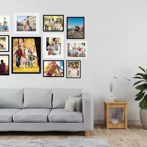 5pcs Fotos Marco, Portaretrato Decoración De Pared O Mesa marron claro