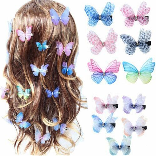 12 Colores Mezcla Mariposa Pasador Moños Para Niñas Moda 3d colores 