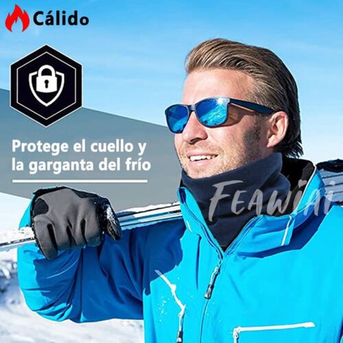 Bufanda Cuello Invierno Frío De Unisex Caballero Termico azul marino