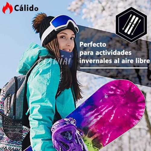 Bufanda Cuello Invierno Frío De Unisex Caballero Termico azul marino