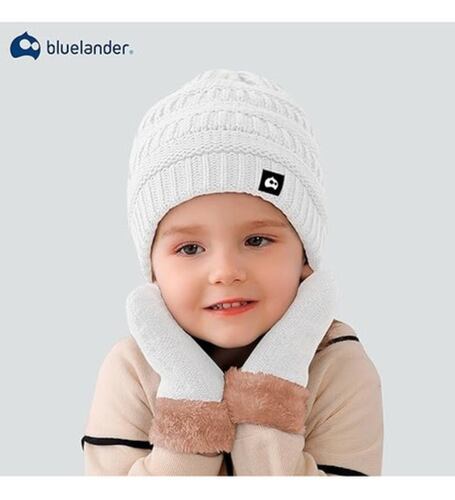 Gorro Bufanda Guante Conjunto Térmico Invierno blanco