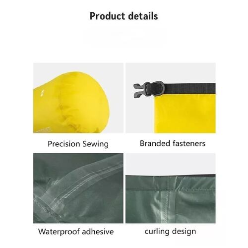 Kit Mochila De Bolsa Seca Impermeable Para Campin 3 Pcs
