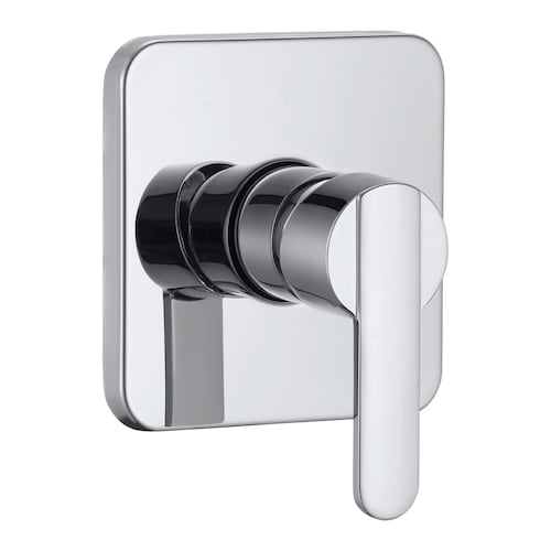MEER Faucets By CNX Mezcladora para Ducha de Acero Inoxidable, Llave para Regadera de Baño Cuadrada (Satinada).