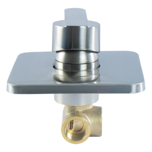 MEER Faucets By CNX Mezcladora para Ducha de Acero Inoxidable, Llave para Regadera de Baño Cuadrada (Satinada).
