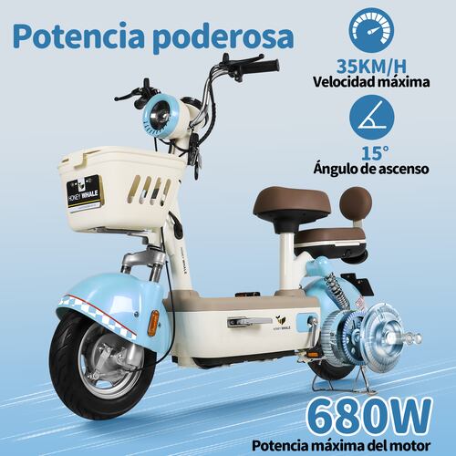 Motobici Eléctrica Honey Whale U4S Azul.