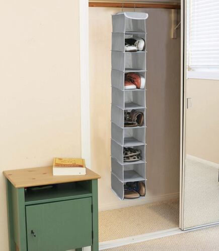 10 Pisos Zapatero Organizador Colgante Para Zapatos Y Ropa NEGRO